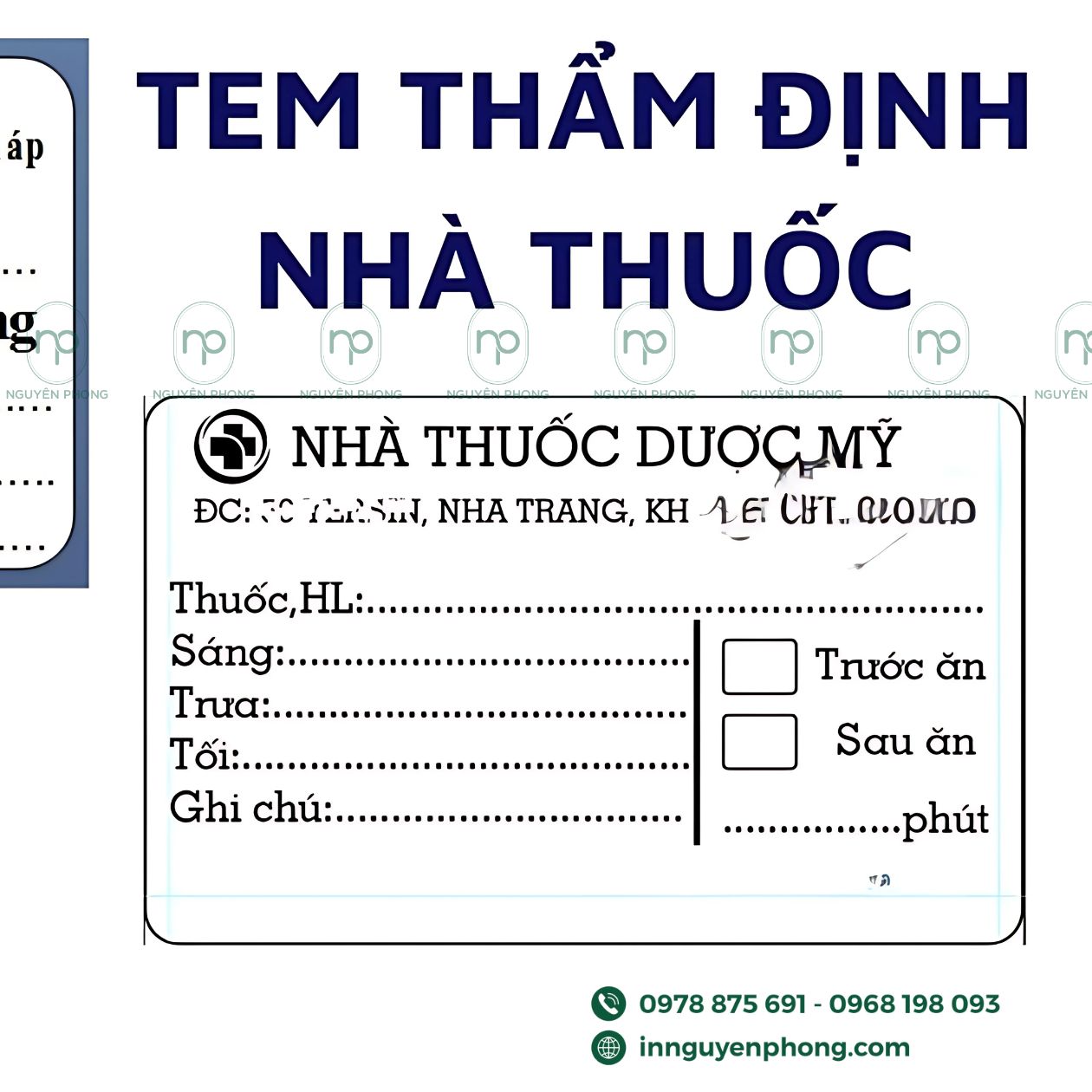 Mẫu in tem chia liều cho nhà thuốc